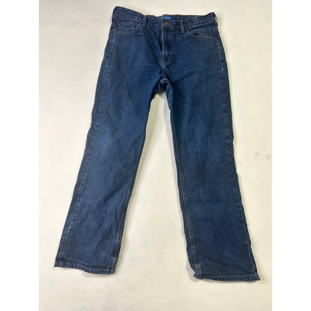 Arizona Jean Co Boys Husky Jeans Size 18 Dark Wash Cotton Denim Straight Leg